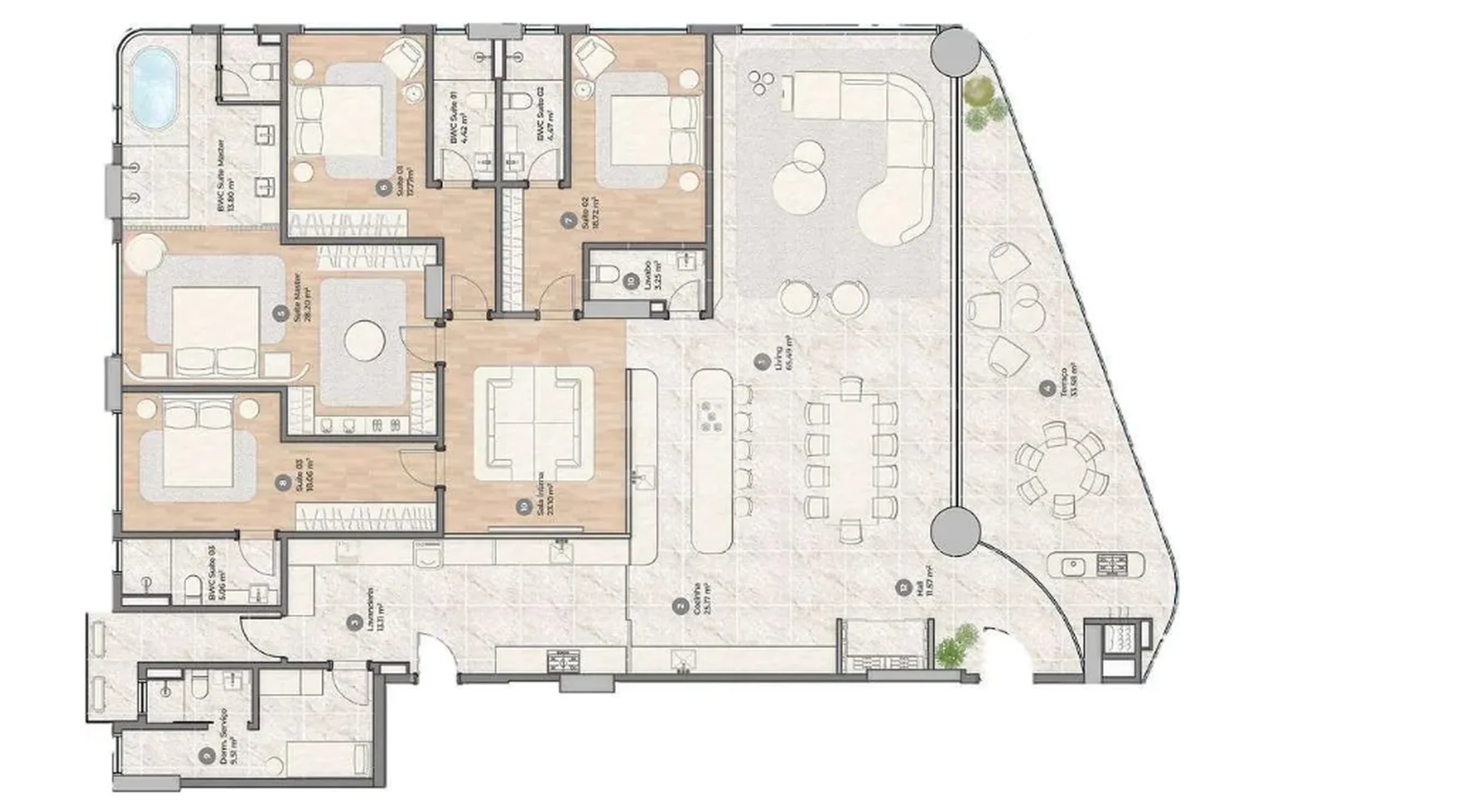 Planta — Garden 348,73 m²