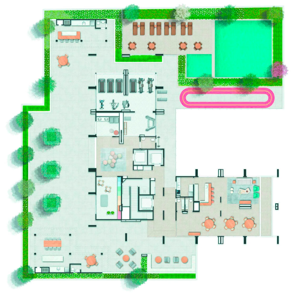 Planta — Pavimento lazer
