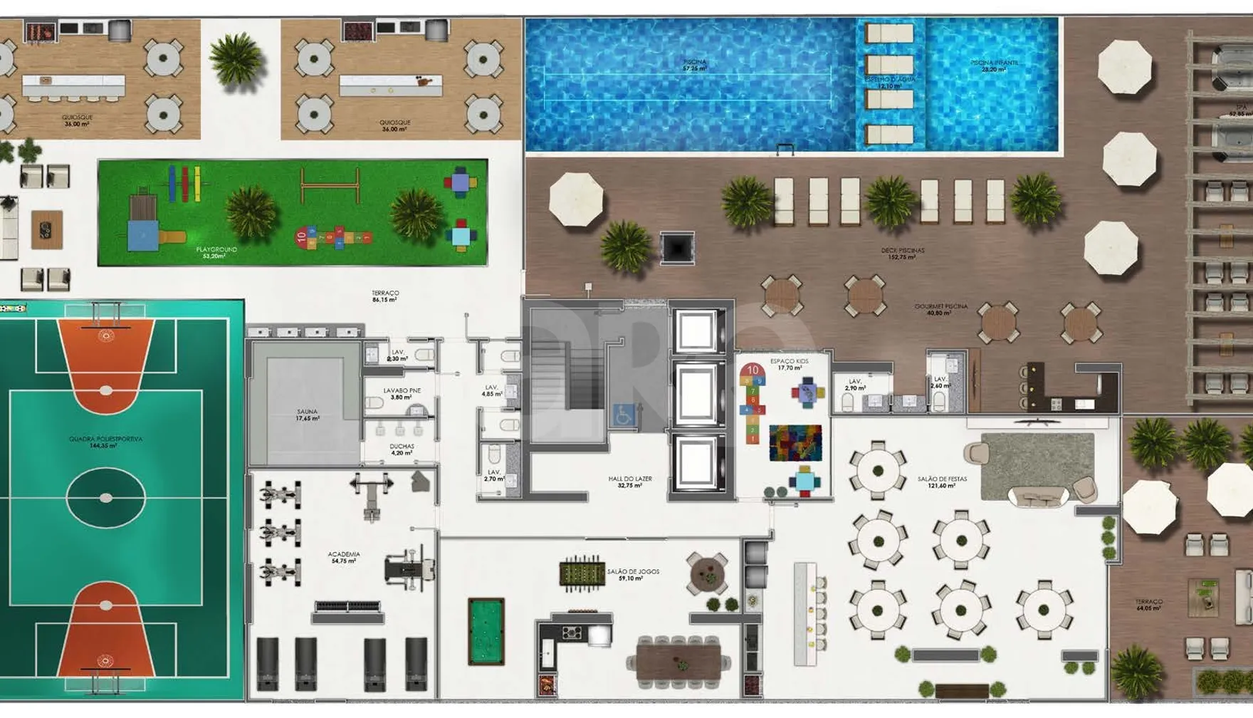 Planta — Pavimento lazer