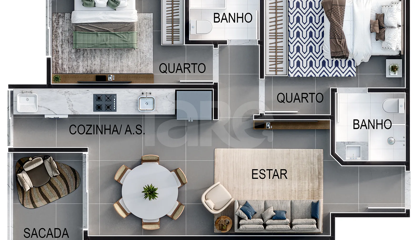 Planta — Apartamento 75,28 m²
