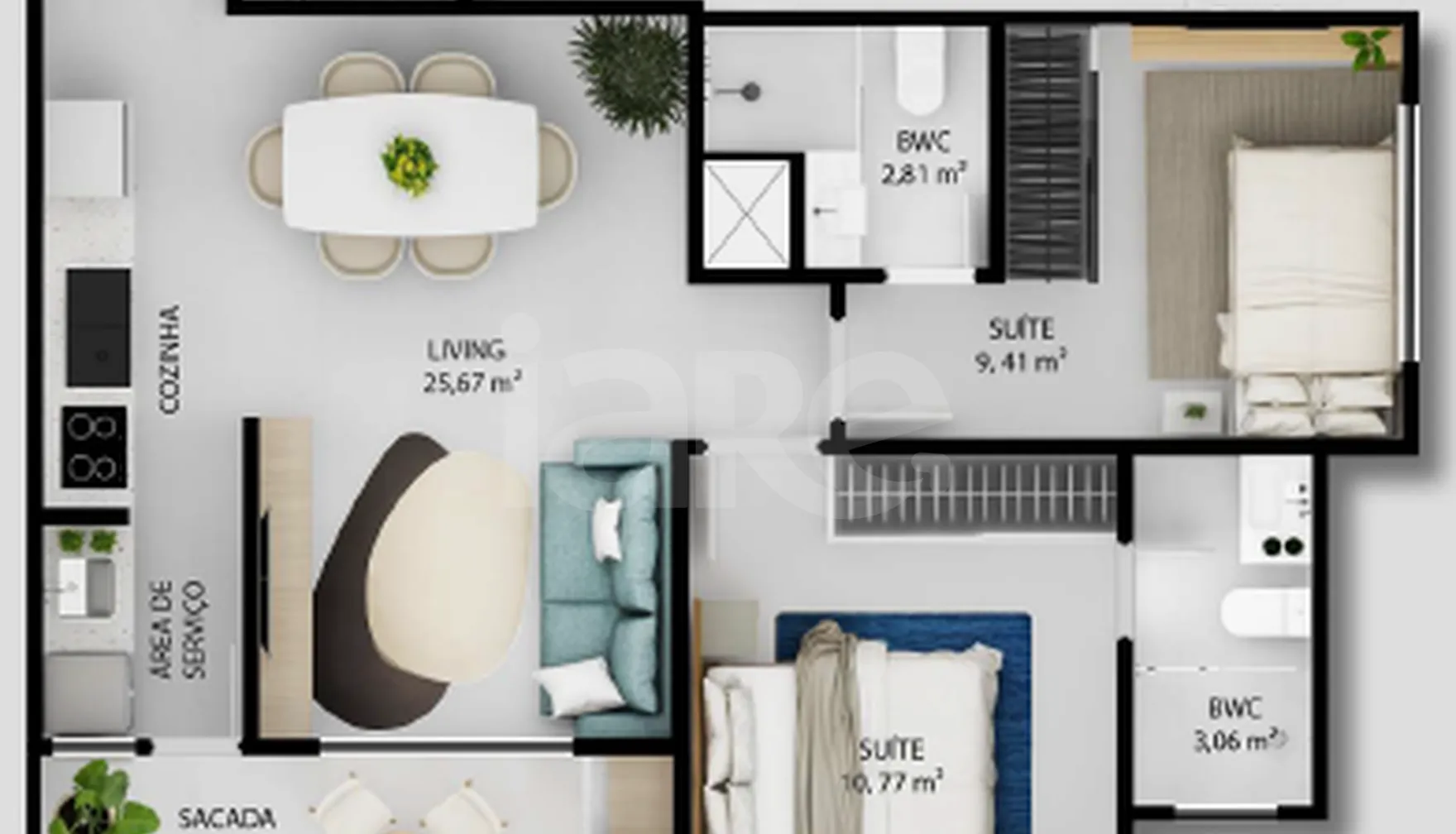Planta — Garden 89,03 m²