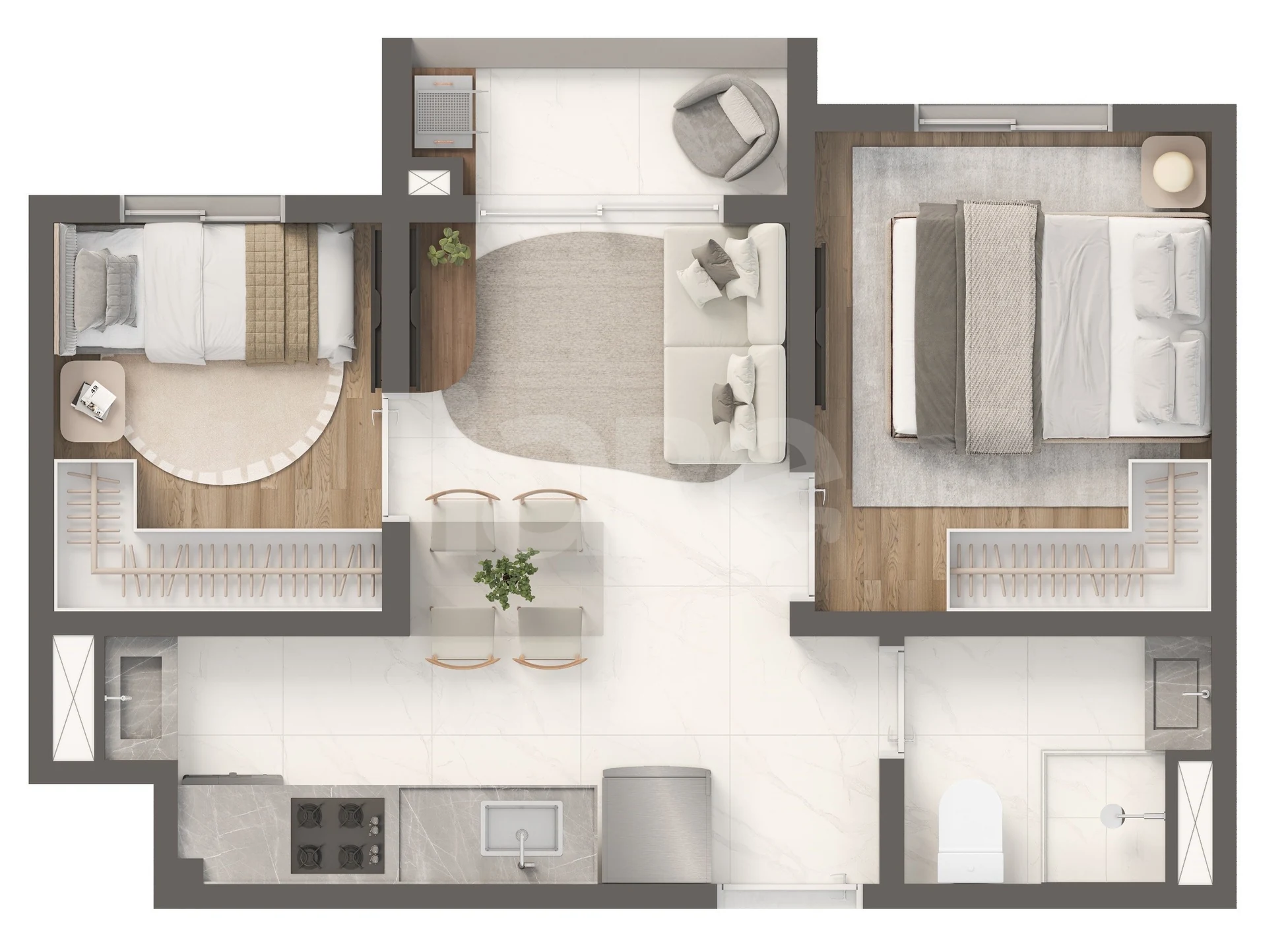 Planta — Apartamento 33,58 m²
