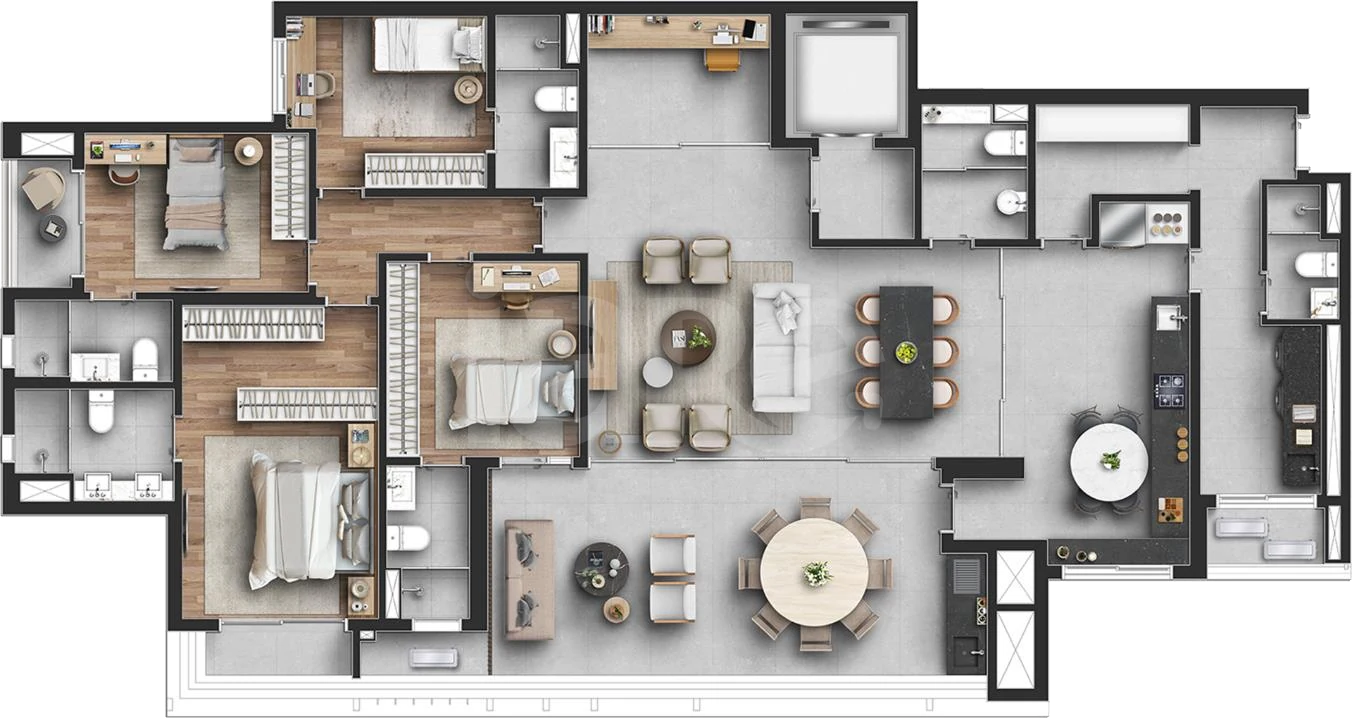 Planta — Apartamento 210,1 m²