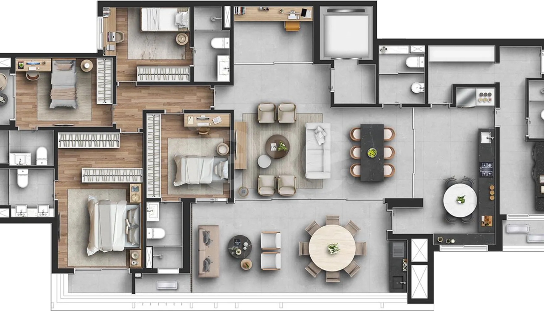 Planta — Apartamento 210,1 m²