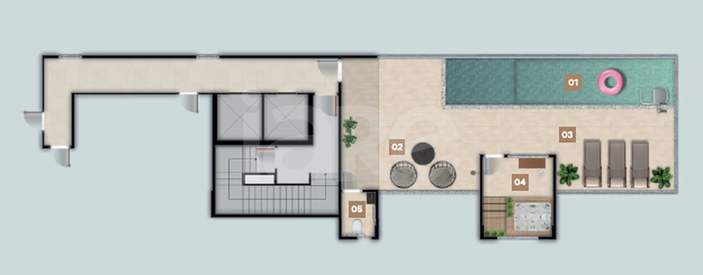 Planta — Pavimento rooftop