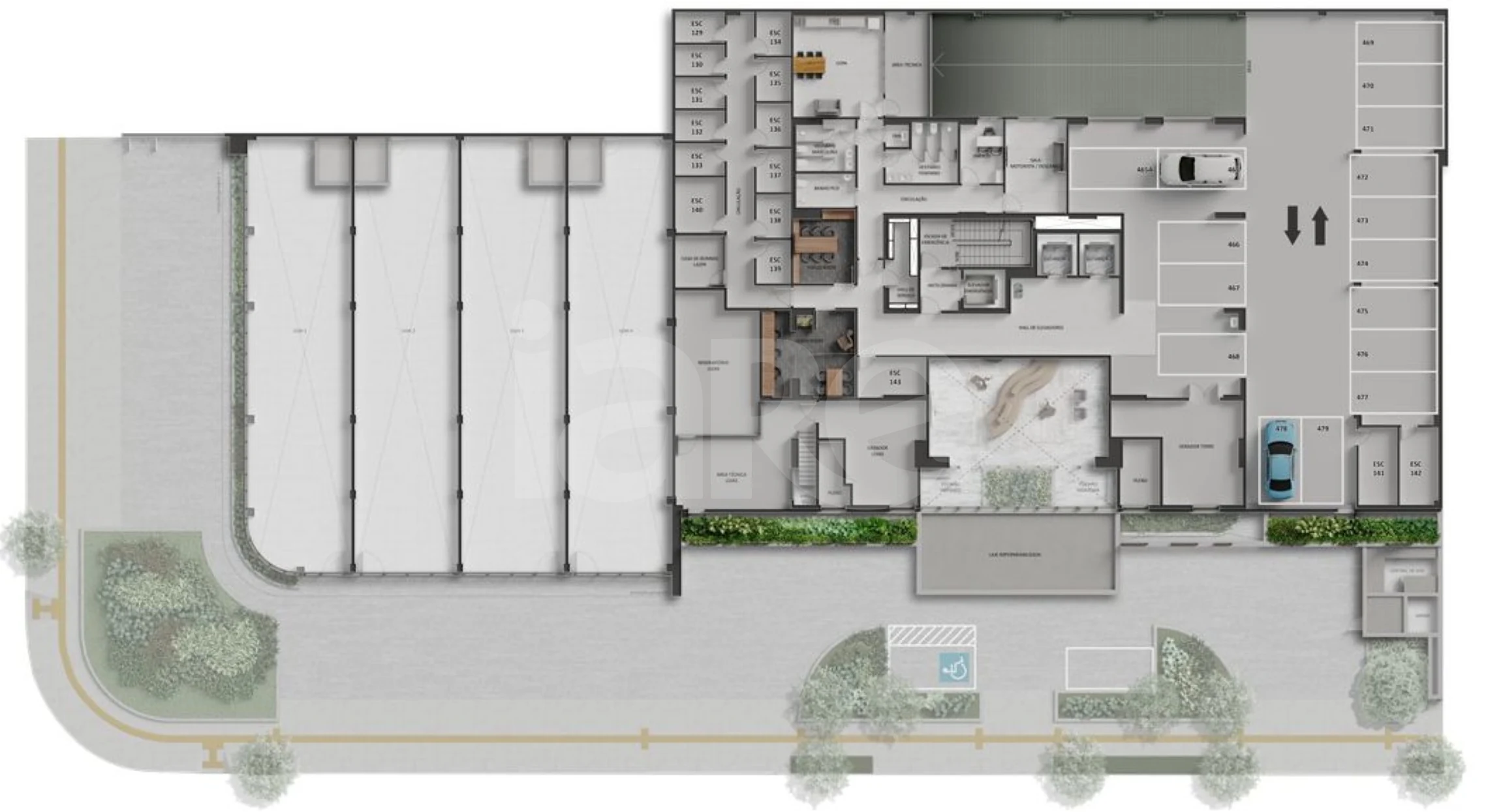 Planta — Pavimento garagem