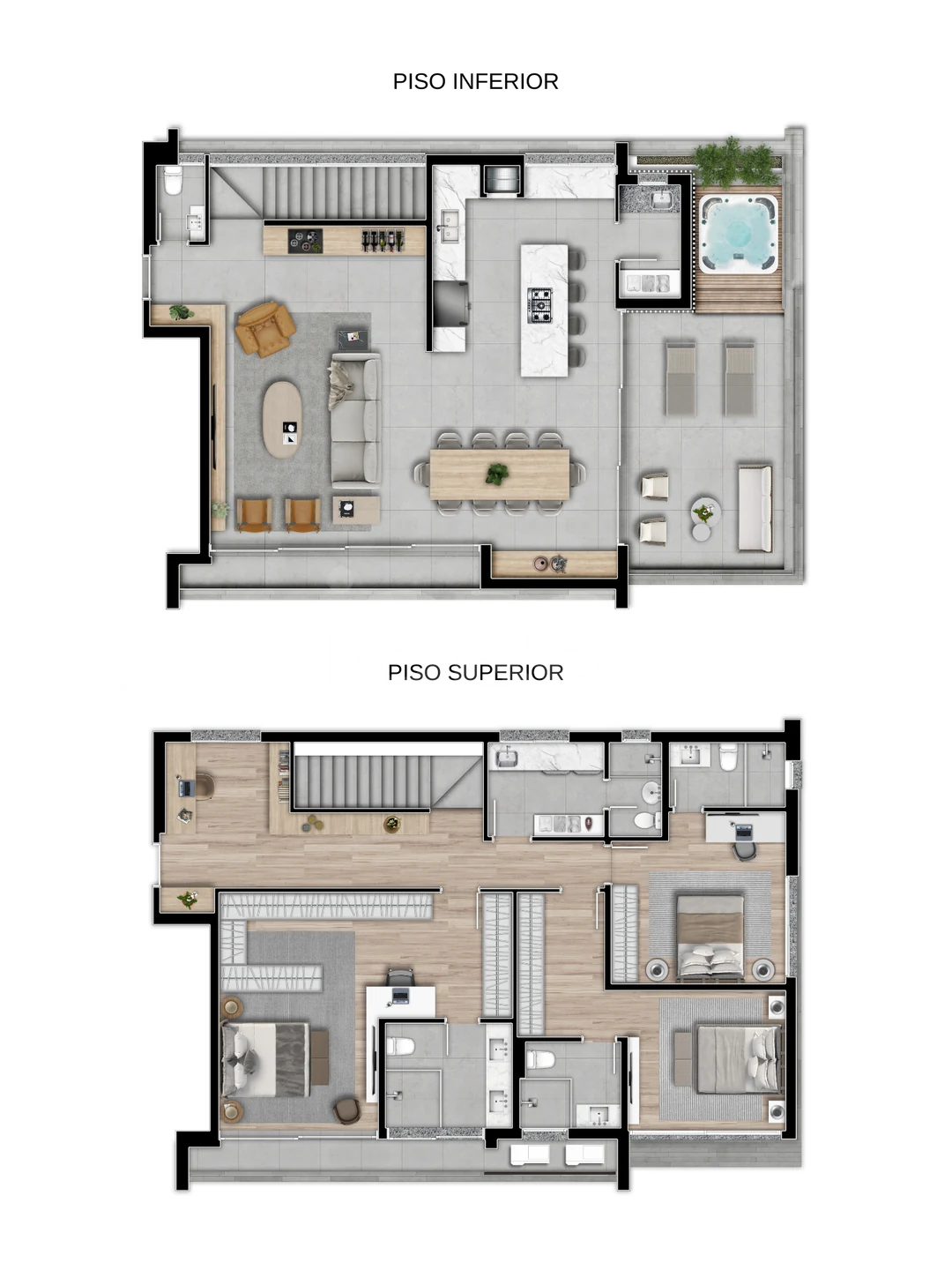 Planta — Cobertura Duplex 260,23 m²