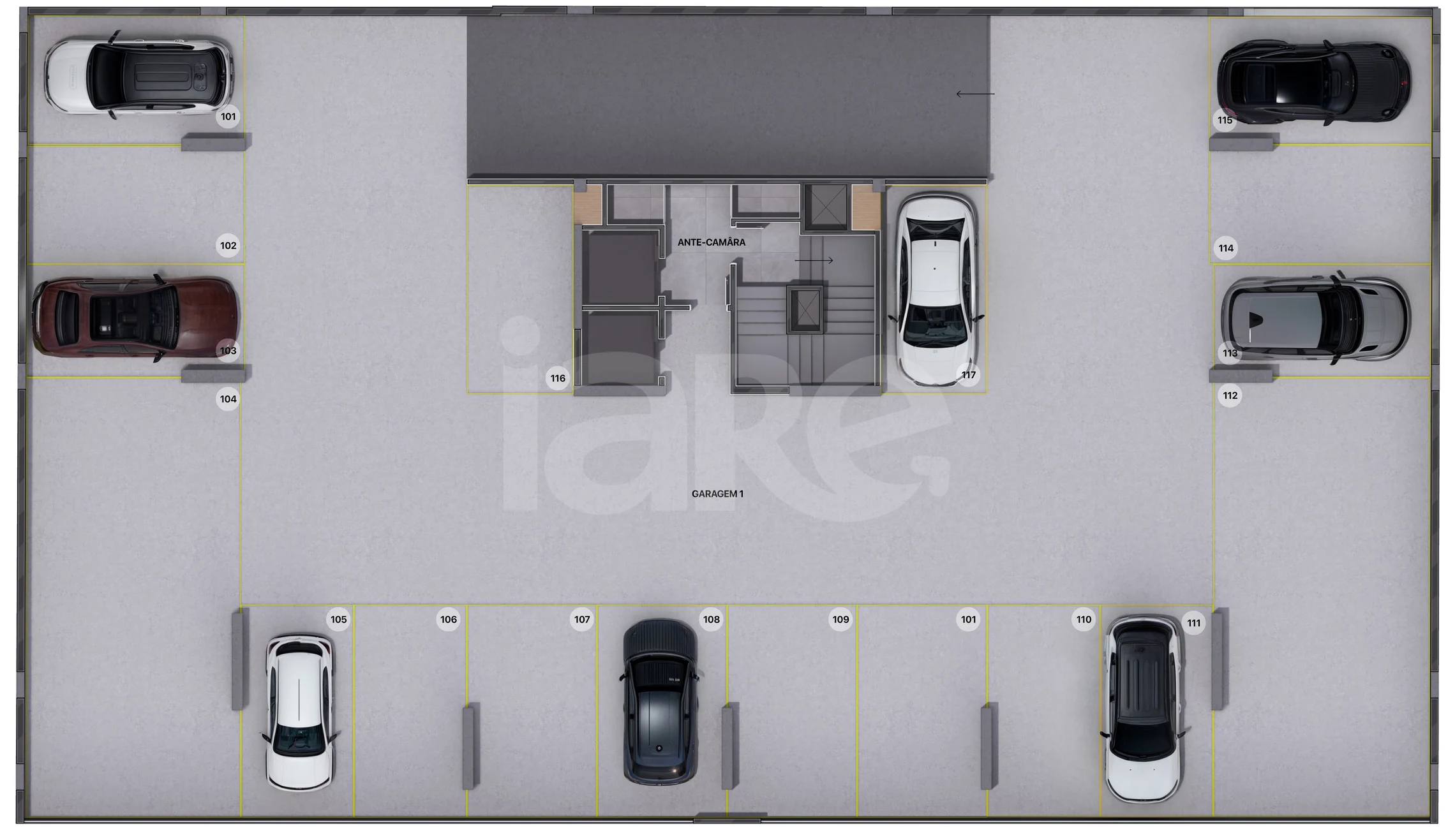Planta — Pavimento garagem
