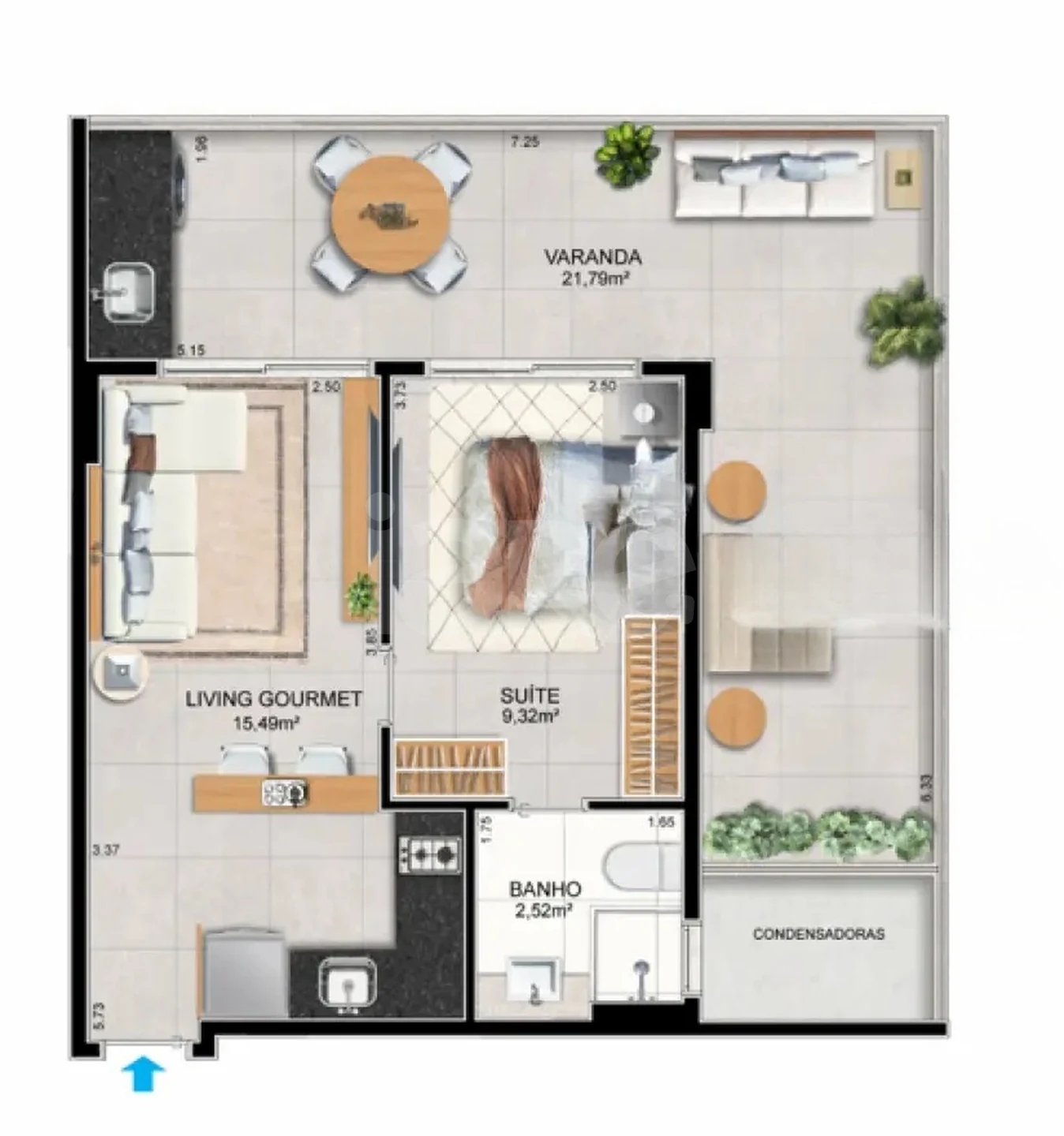 Planta — Garden 56,04 m²