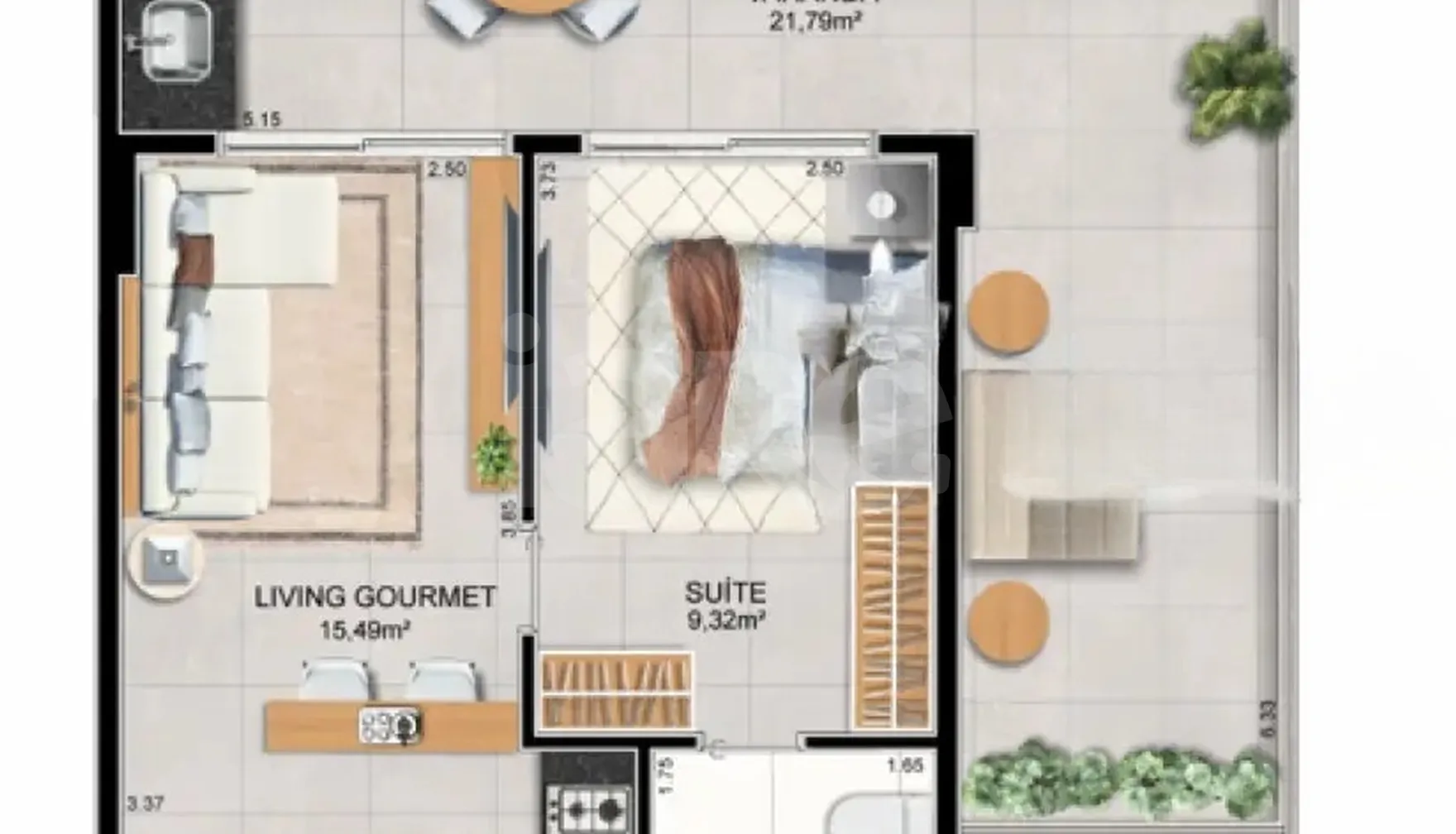 Planta — Garden 56,04 m²