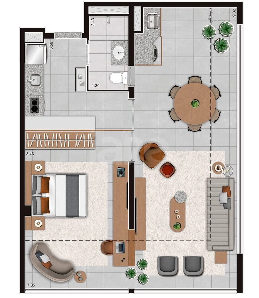 Planta — Garden 69,4 m²