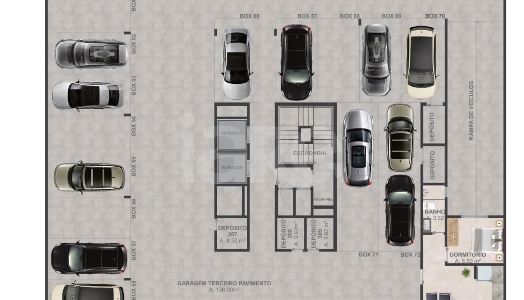 Planta — Pavimento garagem 2