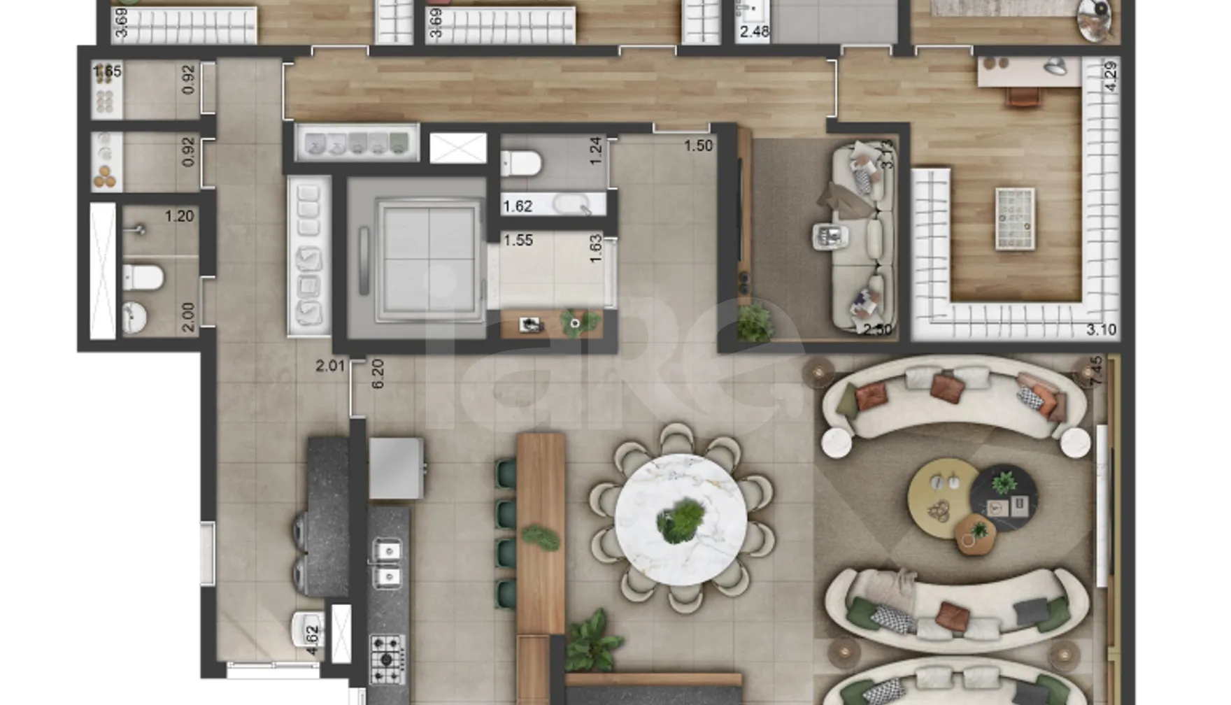 Planta — Apartamento 240 m²