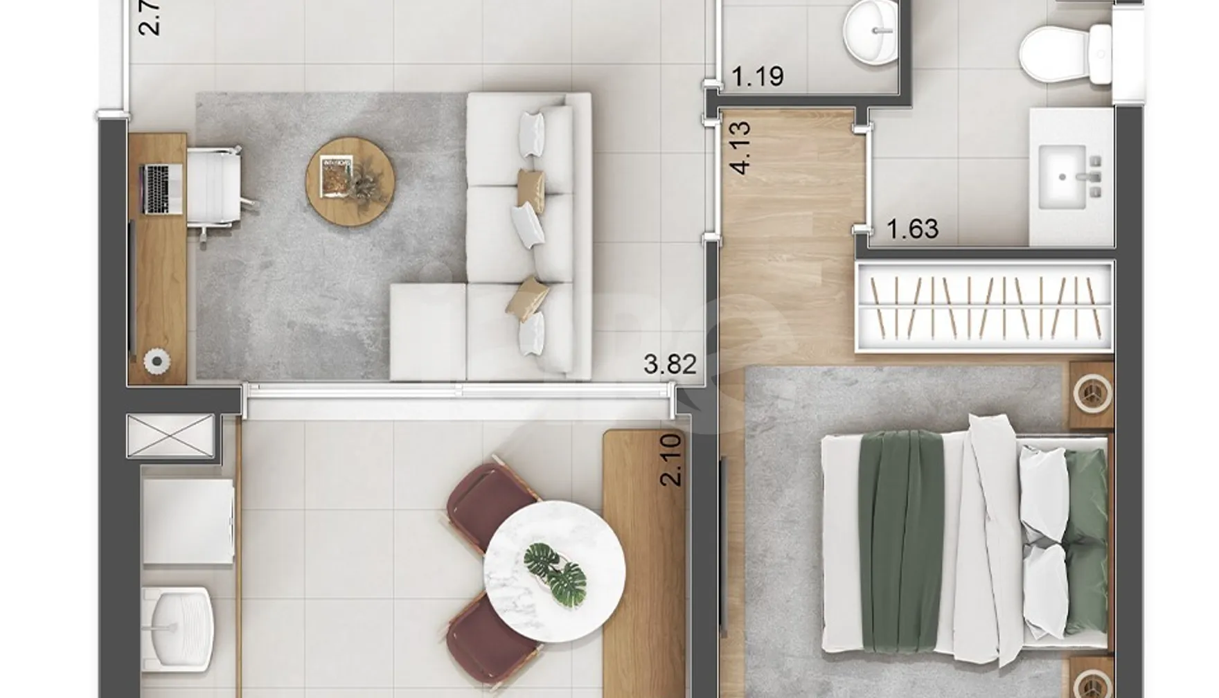 Planta — Garden 58,28 m²