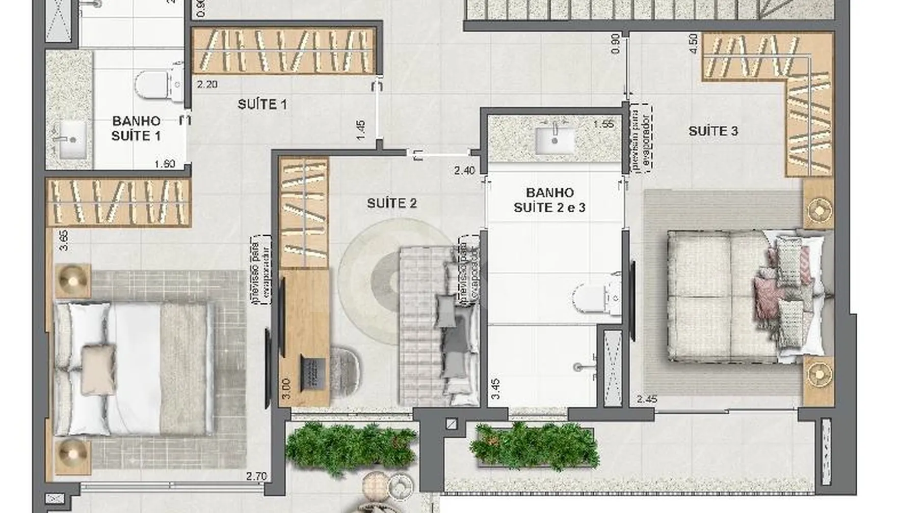 Planta — Cobertura Duplex 149,14 m²