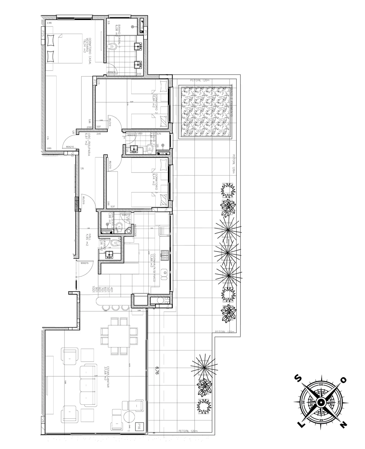 Planta — Garden 214 m²