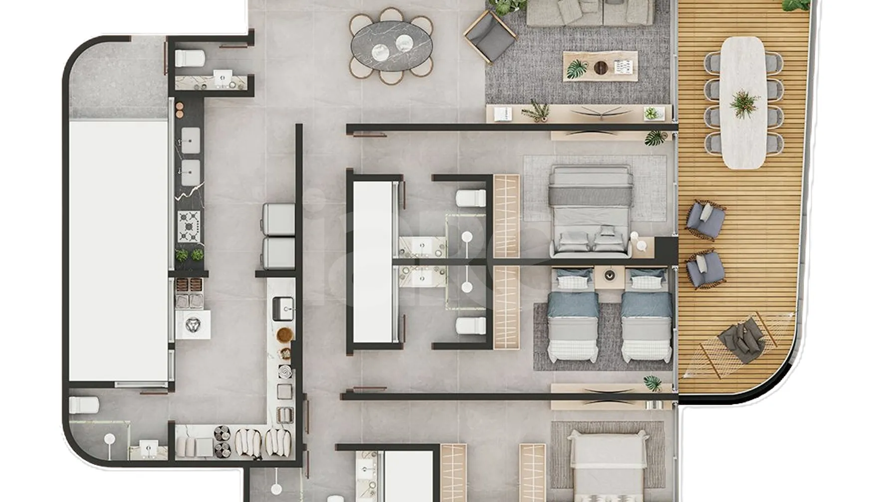 Planta — Apartamento 149,44 m²