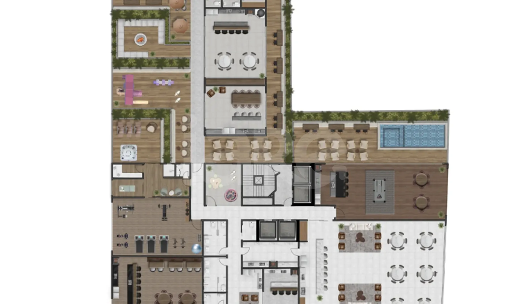 Planta — Pavimento lazer