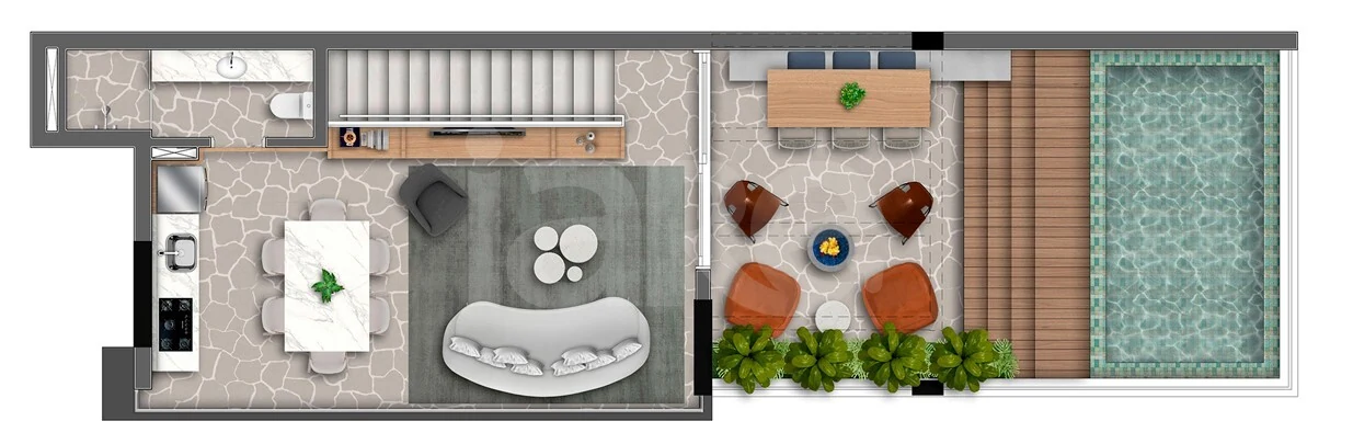 Planta — Garden 135,58 m²