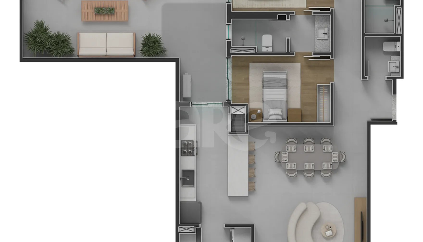 Planta — Garden 182,77 m²