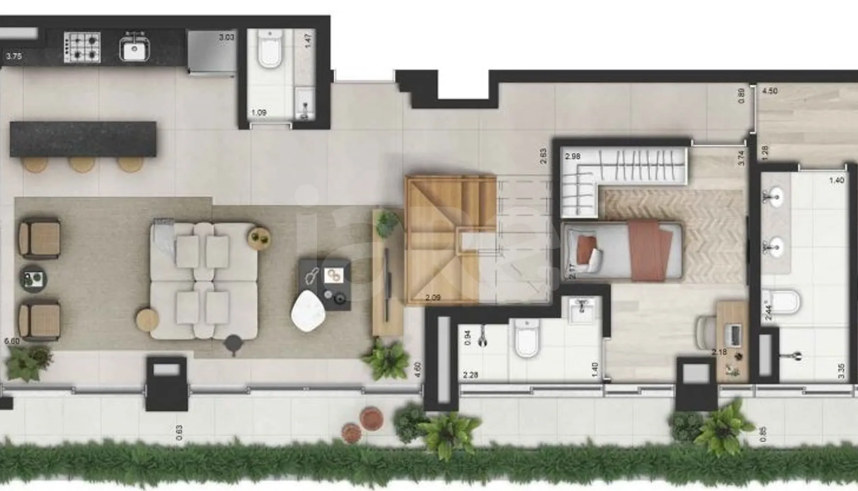Planta — Cobertura Duplex 208,09 m²