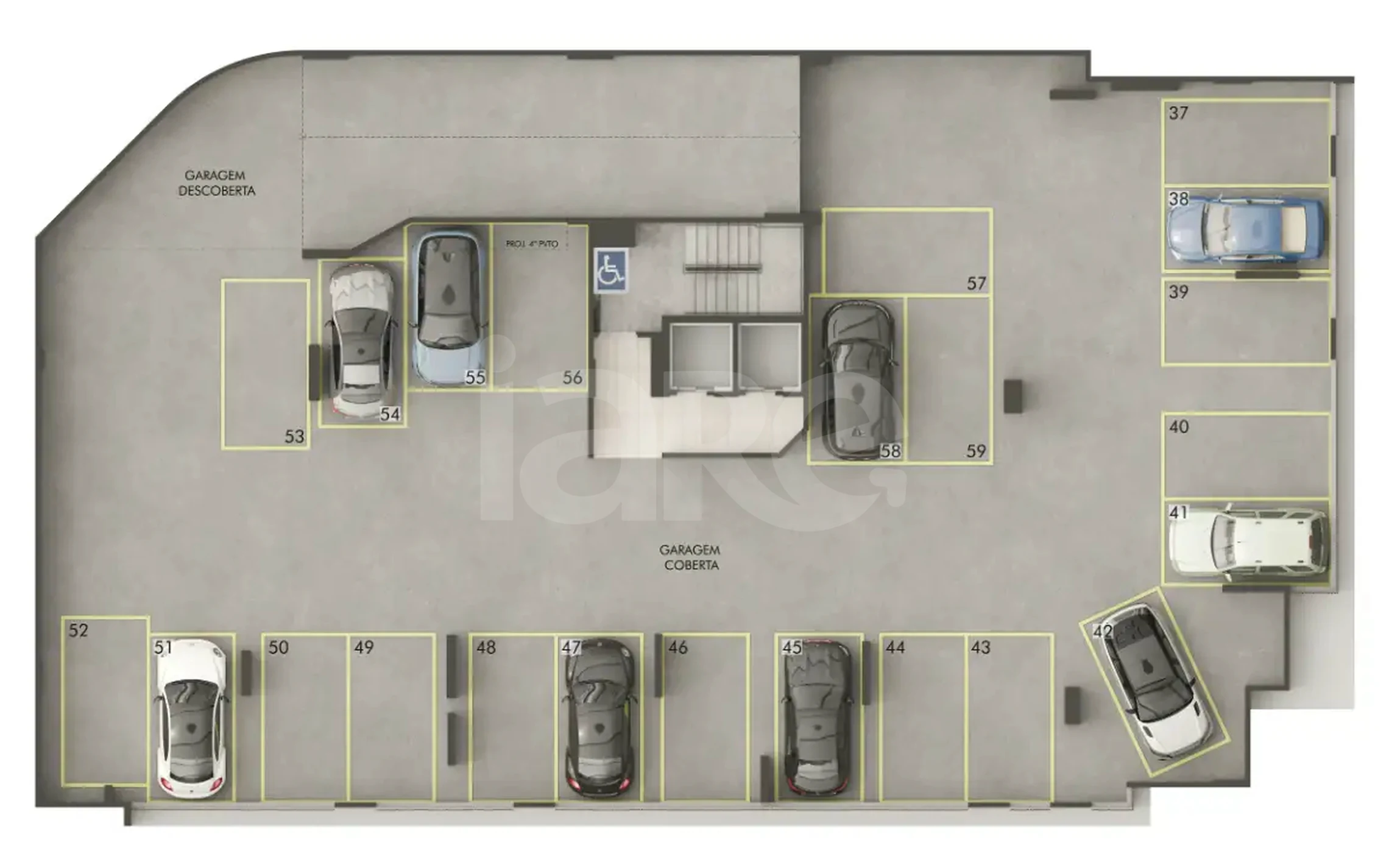 Planta — Pavimento garagem 2