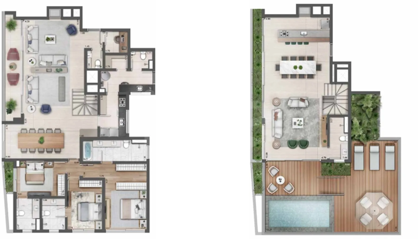 Planta — Cobertura Duplex 344,92 m²