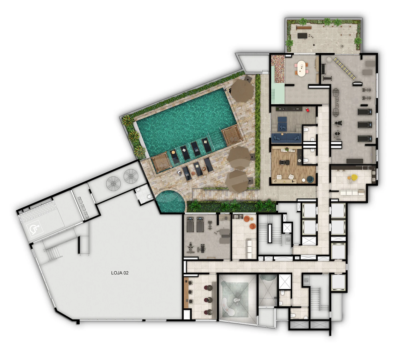 Planta — Pavimento lazer