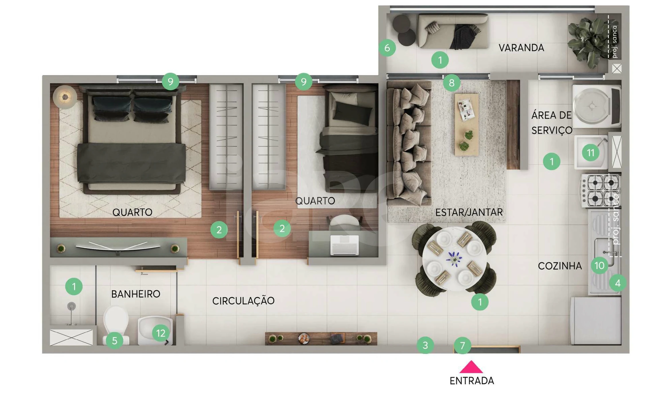 Planta — Garden 40,12 m²