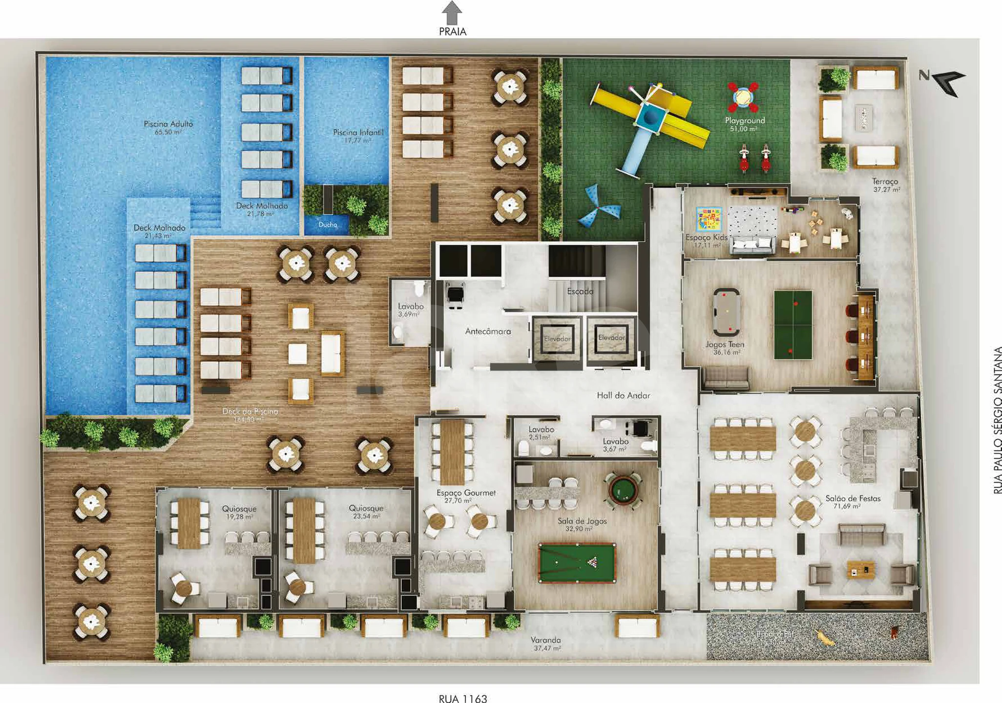 Planta — Pavimento lazer