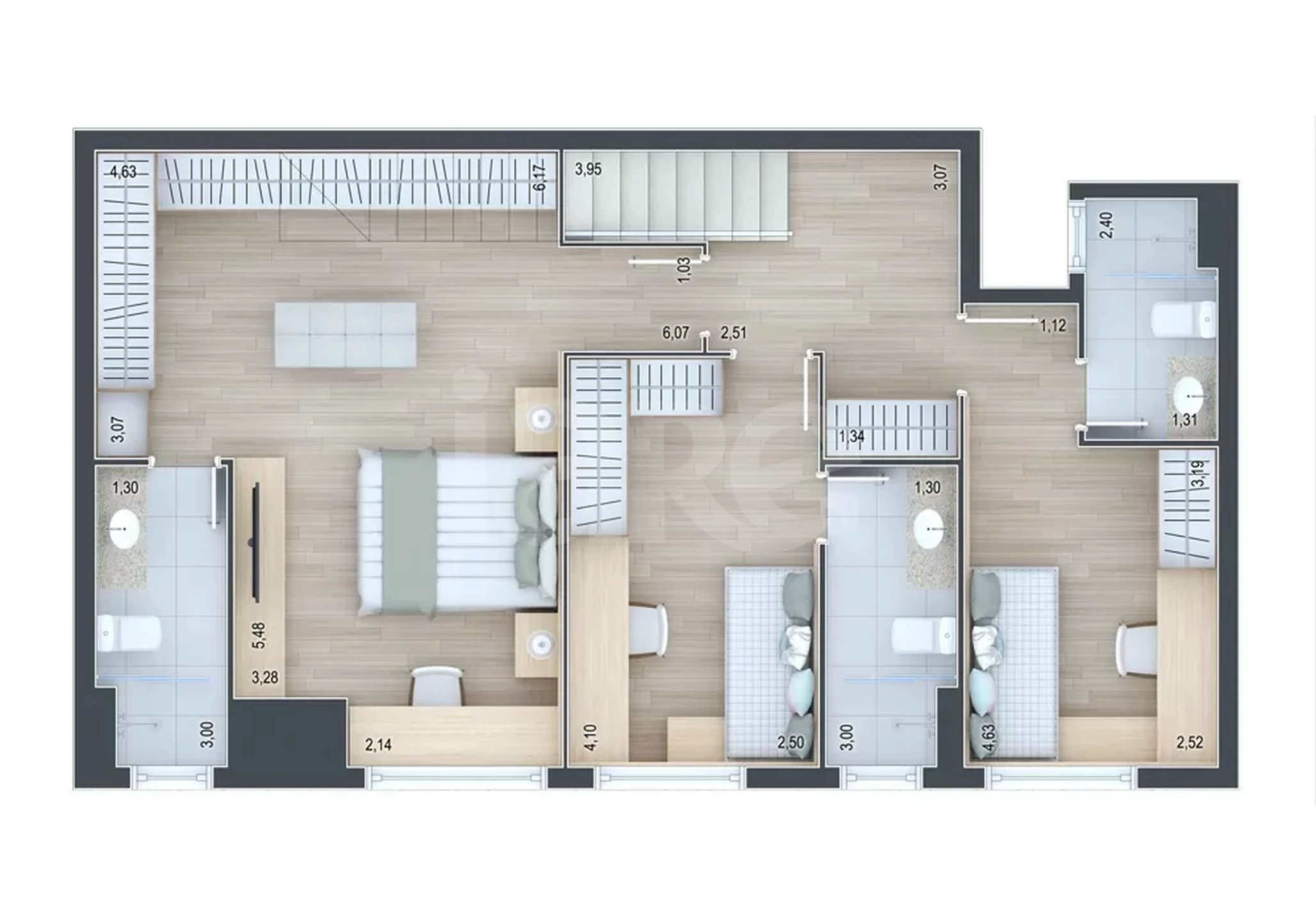 Planta — Cobertura Duplex 211,13 m²