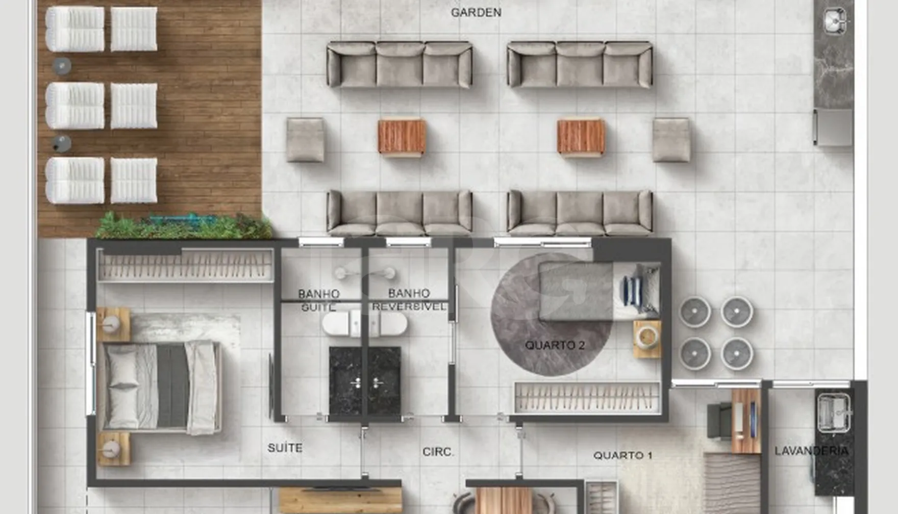 Planta — Garden 171,37 m²