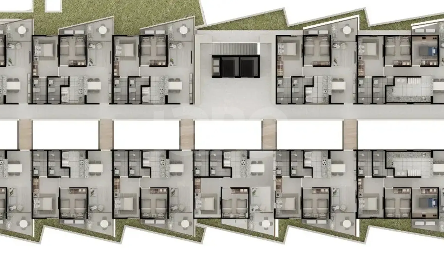 Planta — Pavimento 1 bloco a