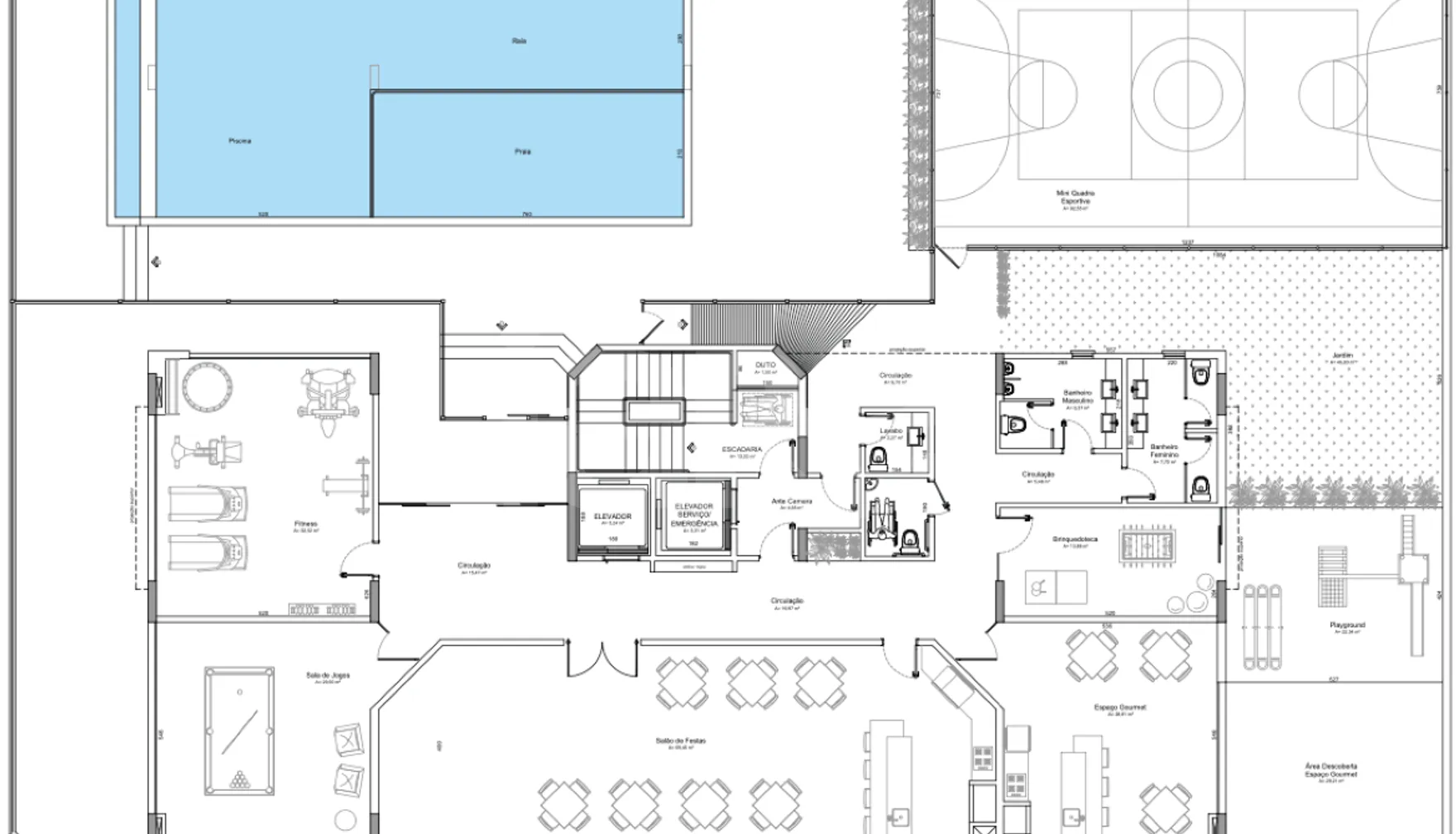 Planta — Pavimento lazer