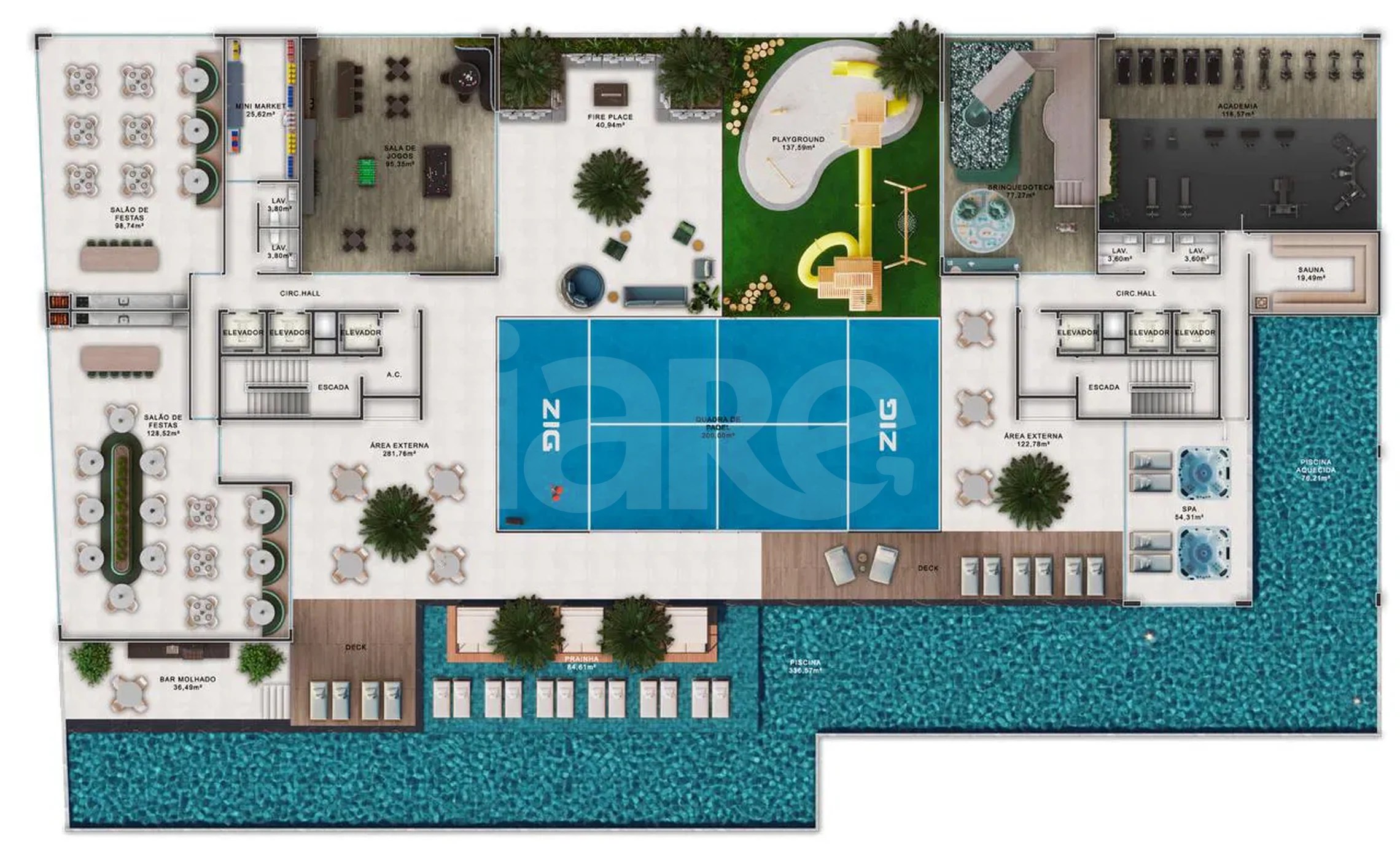 Planta — Pavimento lazer 2
