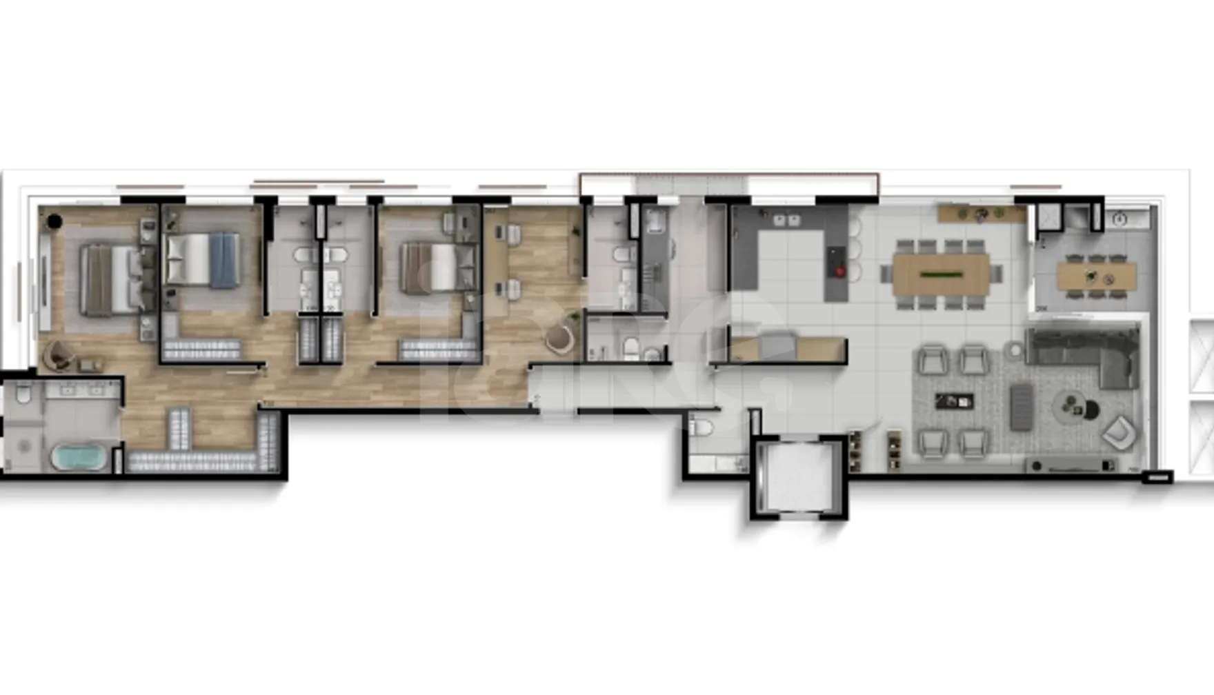 Planta — Apartamento 214,18 m²