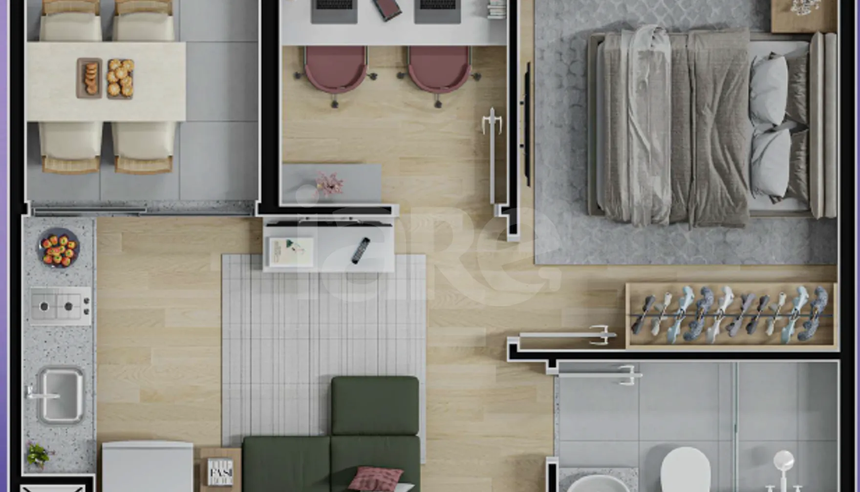 Planta — Apartamento 29,18 m²
