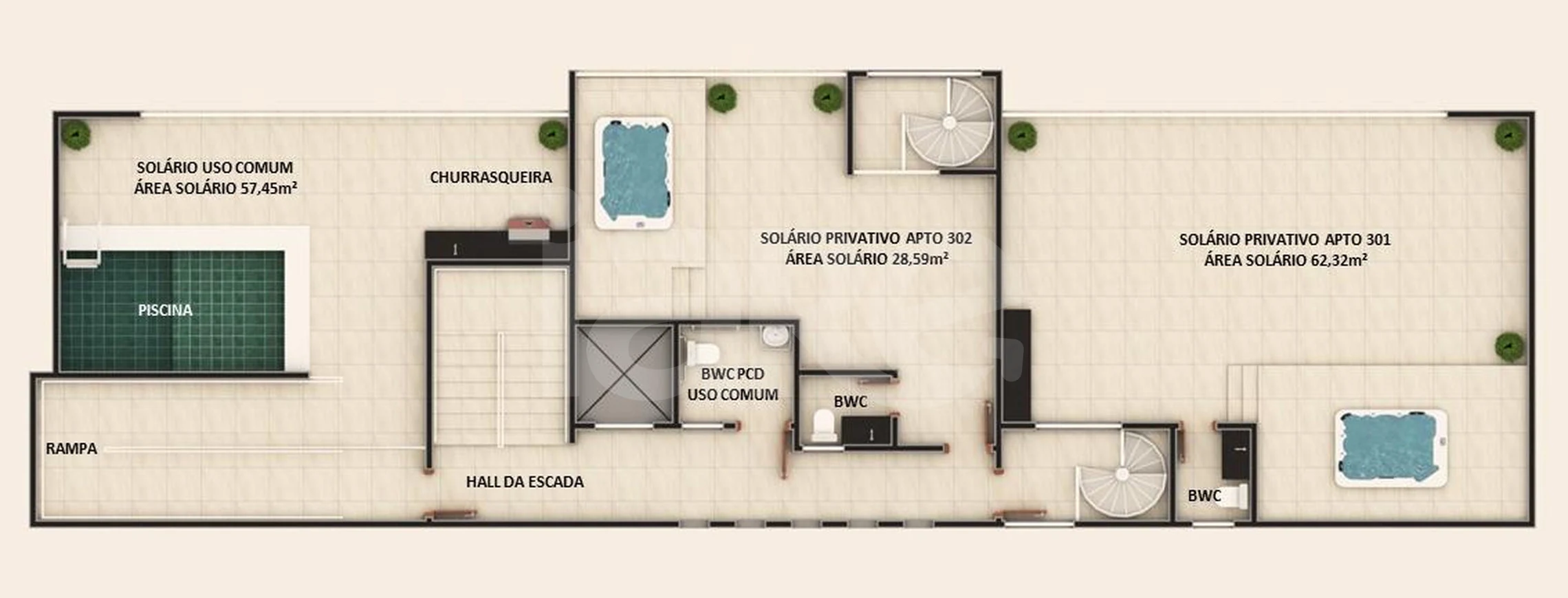 Planta — Pavimento lazer