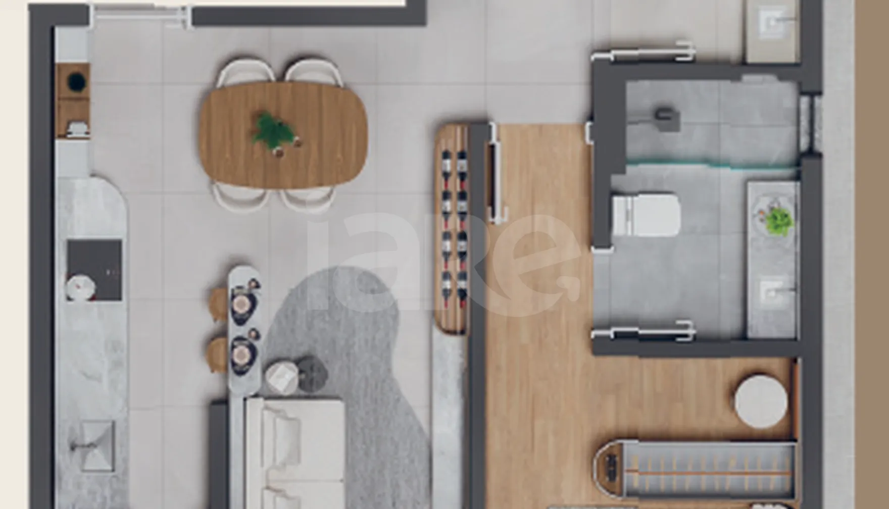 Planta — Apartamento 70,86 m²