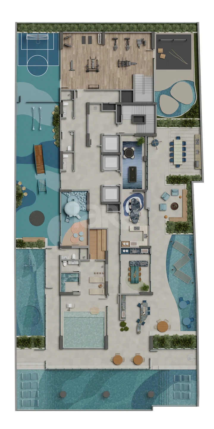 Planta — Pavimento lazer