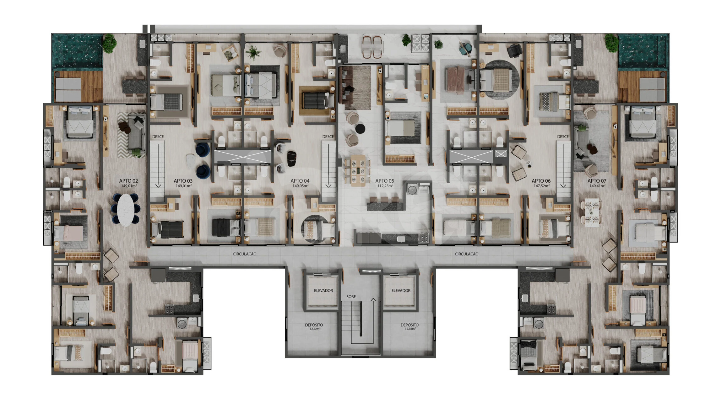 Planta — Pavimento 6