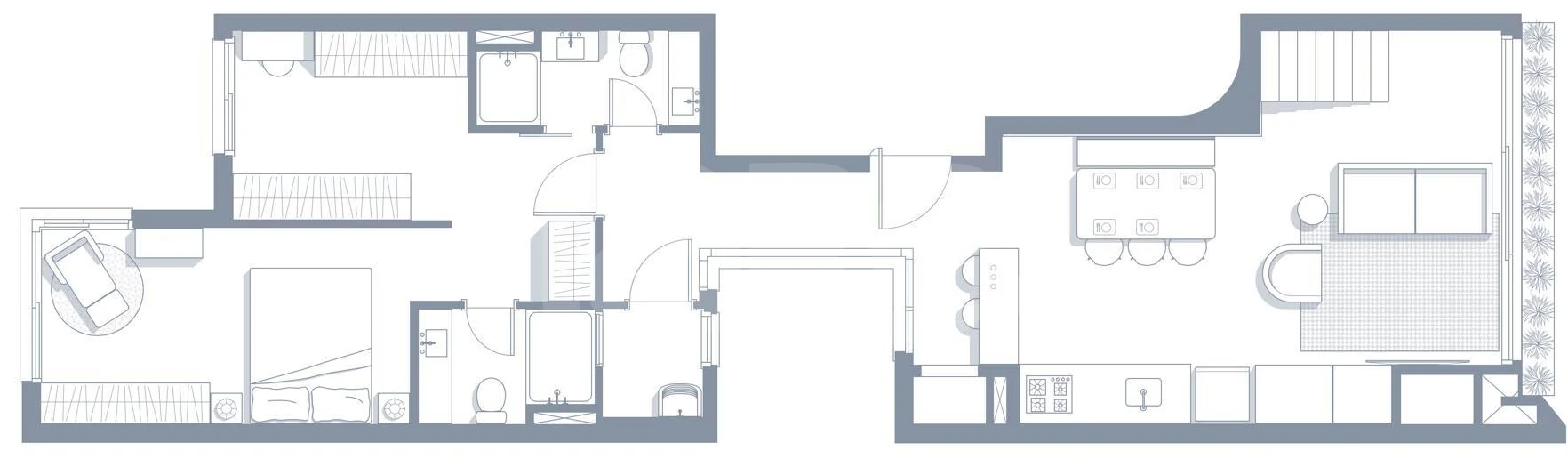 Planta — Cobertura Duplex 153,68 m²