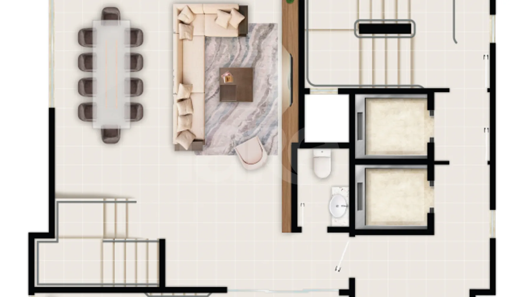 Planta — Cobertura Duplex 350,32 m²