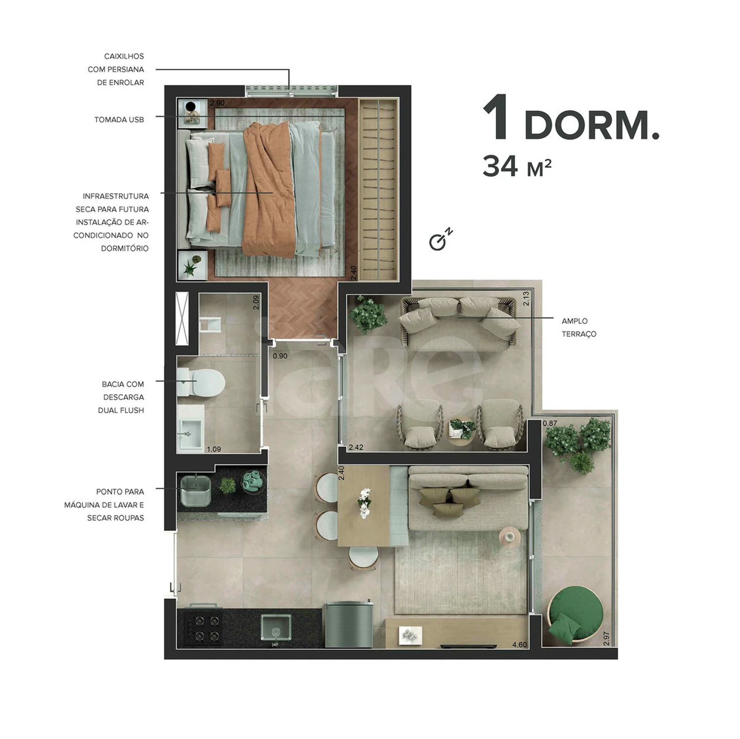 Planta — Garden 40,54 m²