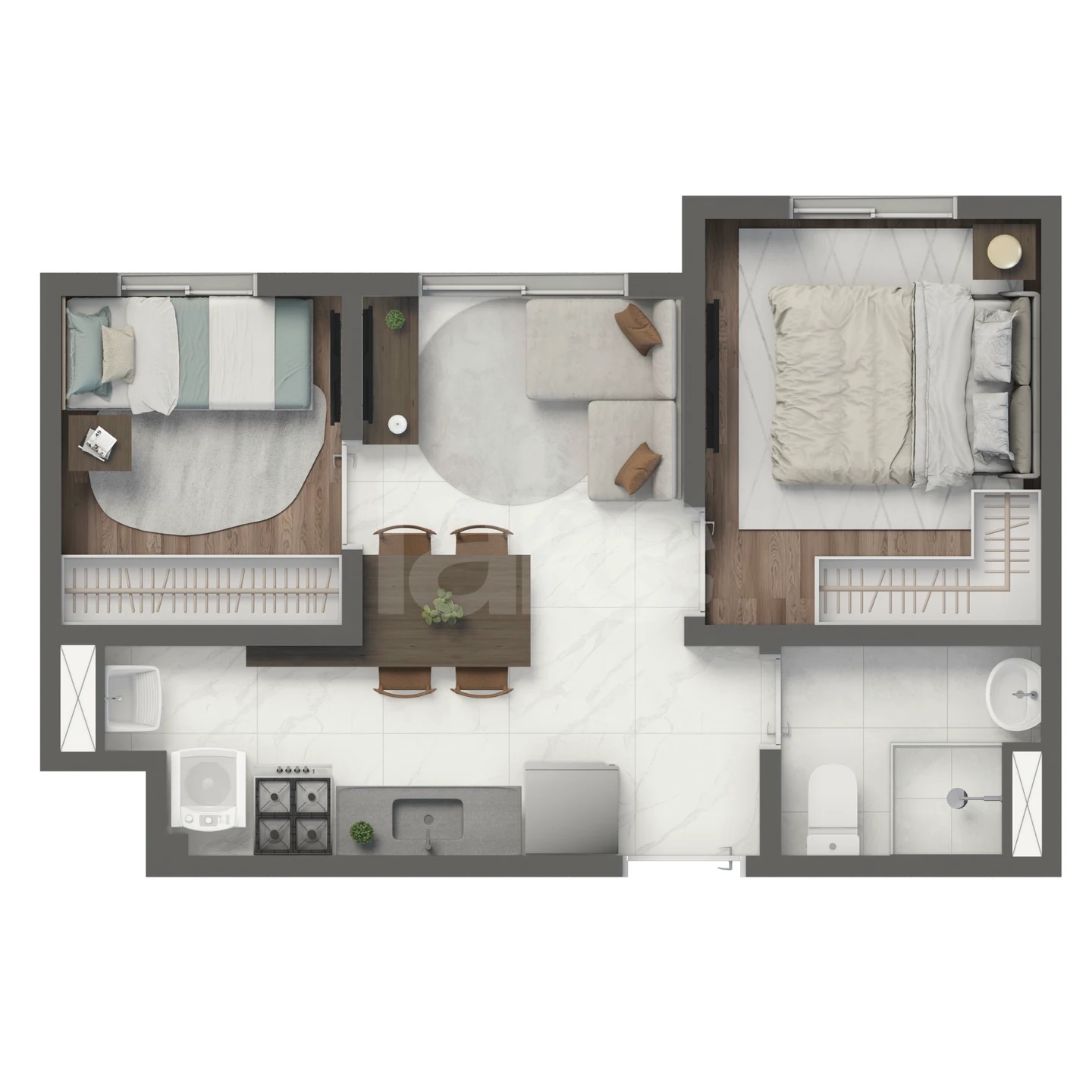 Planta — Apartamento 31,34 m²