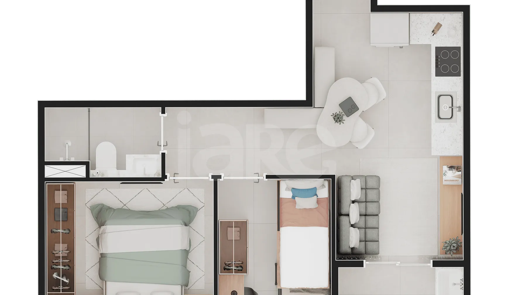 Planta — Apartamento 49,1 m²