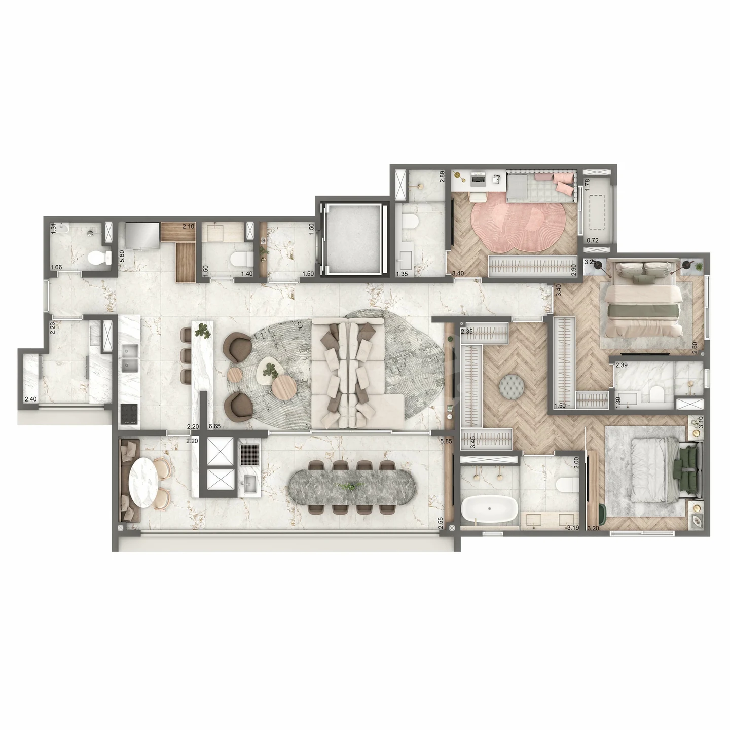 Planta — Apartamento 149,7 m²