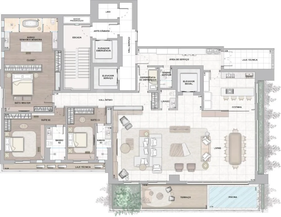 Planta — Apartamento 360 m²