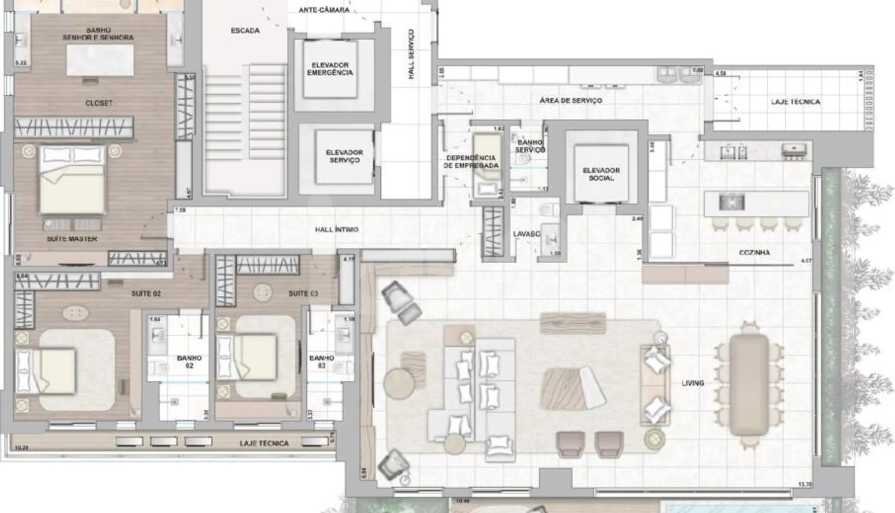 Planta — Apartamento 360 m²