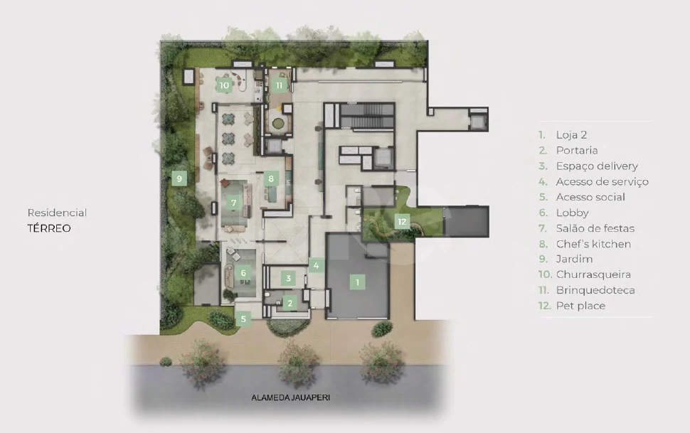 Planta — Pavimento térreo